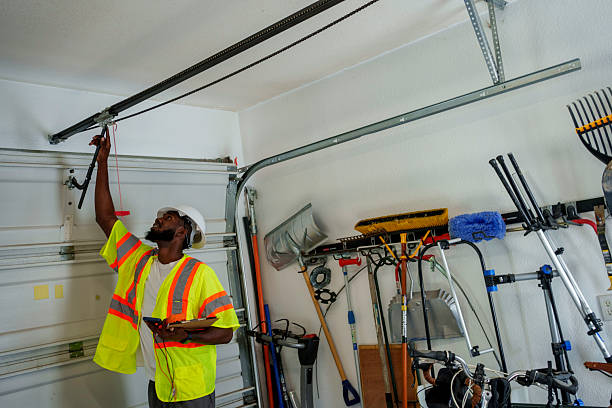 Professional Garage Door Panel Replacement technician working in Columbus, KS